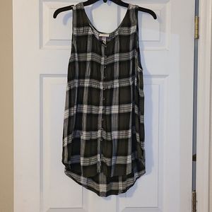 Flannel tank top